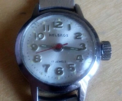 Reloj Helbros Swiss 17J 28 Movimiento Damas Rojo Segunda Cuerda De Colección Funcionando Foto 1 de 4