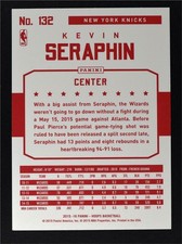 2015-16 Hoops Red Backs #132 Kevin Seraphin - NM-MT