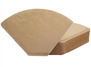 #4 Cone Coffee Filter 8-12 cup Unbleached Natural Paper No Blowout Disposable... - Picture 1 of 6