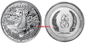 Caribe ANGUILLA 2 $ 2024. Onza plata REGATA de VELA. Peso 31,10 gr. 999/1000. - Imagen 1 de 1