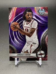 2025 Topps U Bowman Best Jonas Aidoo #32 rifrattore viola /250 dorso rasoio - Foto 1 di 2