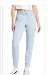 Adidas Woman’s Light Blue Drawstring Joggers Size XL - Picture 1 of 10