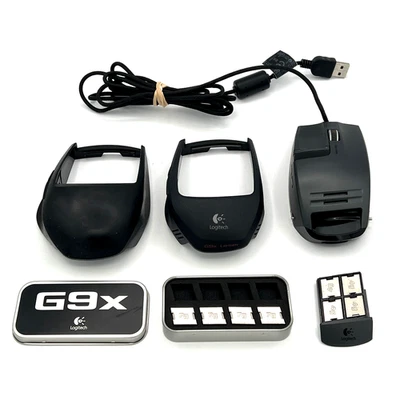 Logitech G9x Mouse + weights + alternate shell *Discontinued* RARE - Image 1 of 4