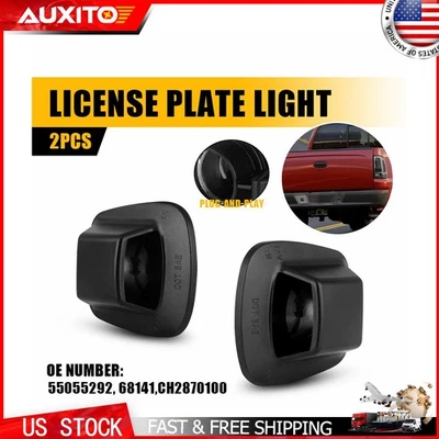 NUEVO 2X carcasa de luz de matrícula negra apta para camión Mitsubishi Raider 2006-2009 Foto 1 de 4