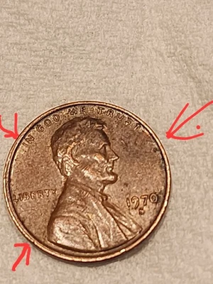1970 S Lincoln Penny Error  - Image 1 of 4