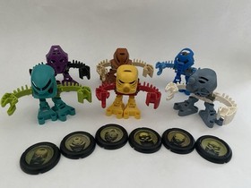 2001 McDonalds Lego Bionicle TOHUNGA - Toa Matoran Set with 6 Discs Complete