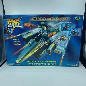 New Sealed Mattel Max Steel MX99 Heli-Jet Transforming Vehicle 2001 Helicopter - Picture 1 of 6
