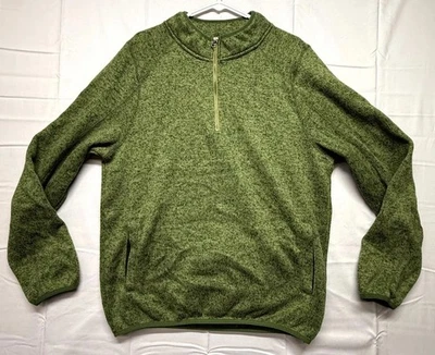 Suéter Browning Jaxon Para Hombres Grande Verde Brezo Elastizado Tejido 1/4 Cremallera Ropa Cálida Foto 1 de 4