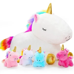 Kmuysl Spielzeug für Mädchen ab 3, 4, 5, 6, 7, 8 Jahren - Einhorn Mama Plüschtier mit - Bild 1 von 7
