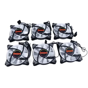 6x 120mm RGB LED Fan Silent Multi Layer Colorful Lighting Efficient Cooling SAL - Afbeelding 1 van 24