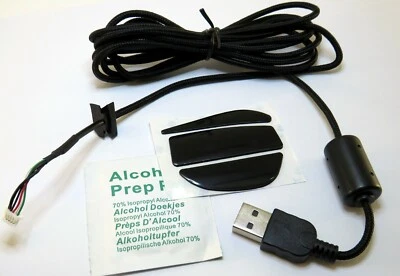 1x USB-Kabel + 1 Set Mausfüße für Logitech G9 und G9x Gaming Maus - Bild 1 von 4