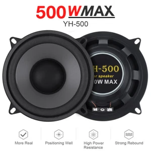 1x 5" 500W Car Coaxial Speakers 2-Way Auto Door Audio Music Stereo Full Range - Picture 1 of 12