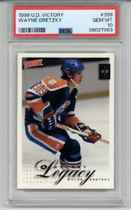 1999 Upper Deck Victory #398 Wayne Gretzky Card Oilers PSA 10 LOW POP 4 RARE - Bild 1 von 2