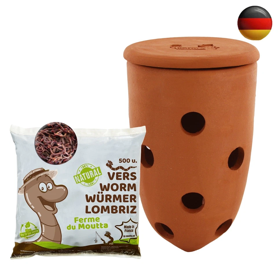 WORMacotta Wurmkomposter 1,1L aus Terrakotta zum Eingraben - Bild 1 von 1