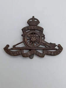 Royal Artillery Bronzed Cap Badge, Officer's, Fine Vintage Condition, Approx WW2 - Picture 1 of 5