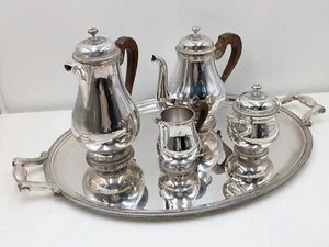 Christofle, Gallia - Servizio di tazze da tè - "Malmaison" - Placcato argento - Foto 1 di 13