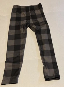 NWT So Softest Legging M 8 black grey plaid SR$24 Girls Fleece - Picture 1 of 2