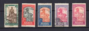 A.O.F. Soudan Français 1931-38 5 timbres oblitérés /TE4569b - Imagen 1 de 1