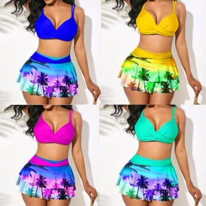 Lady Bikini Swim Skirt Set Swimsuit Women Holiday Beachwear Swimming Costume - Bild 1 von 11