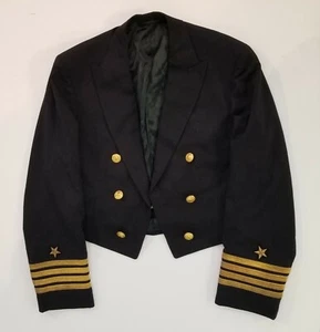 Vintage Dacron and Wool 38L Military Coast Guard Captain Dress Jacket 1959  - Picture 1 of 12