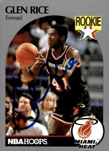 Miami Heat Glen Rice Firmado 1990-91 NBA Aros #168 Certificado de Autenticidad Prueba Foto 1 - Imagen 1 de 8