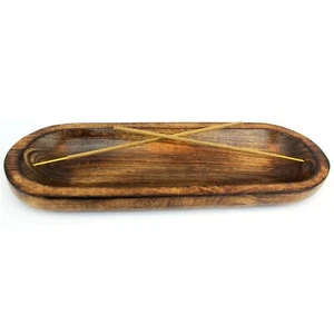 Incense Burner Stick Holder Ash Catcher Wood Handmade Gift Home Aromatherapy - Picture 1 of 5