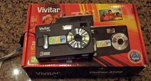 VIVITAR ViviCam 3720 Black Digital Camera, 3 Mega Pixel, 8x Zoom, and 1GB SD - Picture 1 of 10