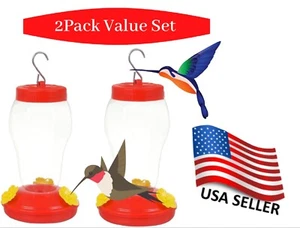 Hummingbird Feeder 2PK ~Nectar Hanging Bird Feeders~ Free Shipping in Box - Picture 1 of 11