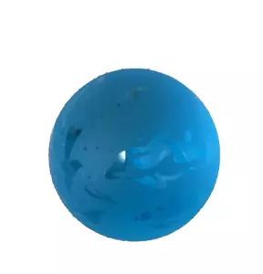 Frosted Glass Baron Dolphin Paperweight Ball Blue 2.5" Sphere Desk 1996 Vintage - Picture 1 of 4