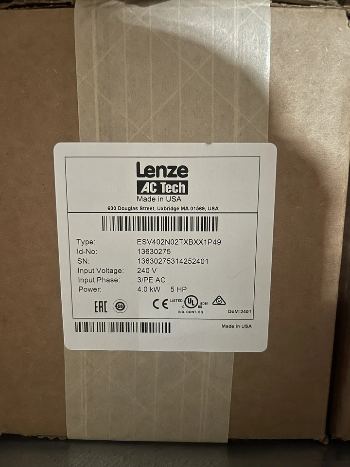 Lenze AC Tech ESV402N02TXB SMVector VFD Drive Inverter