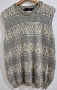 Croft & Barrow Vest Mens XL Fair Isle Knit Urban Baggy USA Made Vintage - Picture 1 of 3