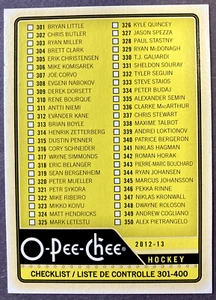 2012-13 O-Pee-Chee Checklist 301-400 #499 Unmarked - Picture 1 of 2