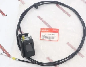 NEW OEM HONDA CIVIC CRX HOOD LATCH HANDLE CABLE FACTORY STOCK PULL TRIM COMPLETE - Picture 1 of 12