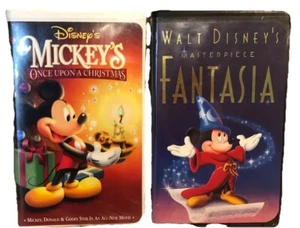 Vintage Walt Disney Fantasia und Mickey's Once Upon a Christmas VHS Filme - Bild 1 von 6