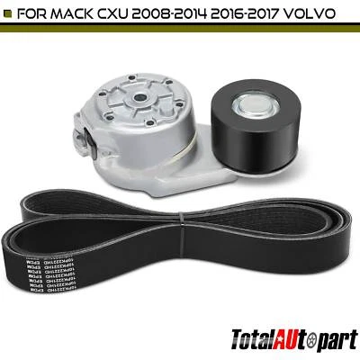 Kit de componentes de acionamento por correia Serpentine 2 peças para Volvo VNL VNM 2007-2017 Mack CXU - Imagem 1 de 4