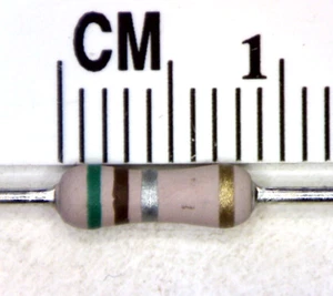 2 pcs 0.51 (0R51) ohm 1W metal oxide resistors. MOSX1CT52RR51J - Picture 1 of 1