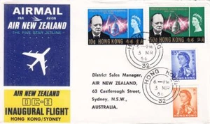 Cubierta: Hong Kong: Vuelo inaugural de Air New Zealand, 3 de marzo de 1966 (S10451) - Imagen 1 de 1