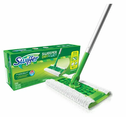 Swiffer Sweeper Dry Wet Cleaner Starter Kit 11 Pcs