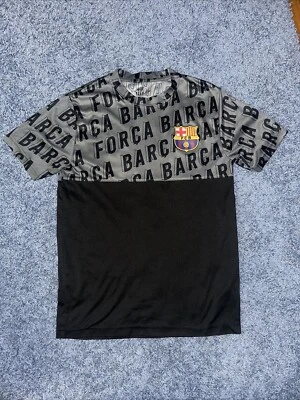Camiseta FC Barcelona Negra Gris Talla Pequeña Fútbol Fangear FCB Foto 1 de 4