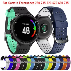 Correa de reloj de silicona para Garmin Forerunner 235 230 620 630 735XT 235 banda ligera - Imagen 1 de 30