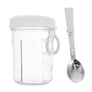 Glass Oatmeal Cups Containers with Lids Overnight Oats Jars Milk Charcuterie - Picture 1 of 12