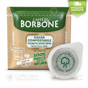 300 Cialde Carta Ese 44mm Caffè Borbone DECAFFEINATO DECA DEK VERDE - ORIGINALE - Imagen 1 de 12