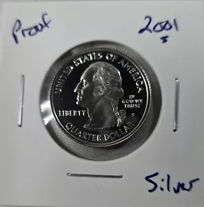2001 S Proof State Quarter ~ KENTUCKY ~ 90% Silver - GEM DIRECT FROM SET - Picture 1 of 2