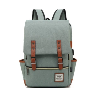 Outdoor Travel Rucksack Men Women Laptop Backpack College School Bag With USB - Picture 1 of 31