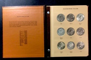 ¡Dólar Eisenhower Dansco 8176 con álbum de prueba y 32 monedas completas! Monedas ENN - Imagen 1 de 16