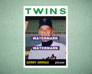 Gerry Arrigo Minnesota Twins 1964 Style Custom Baseball Art Card - Picture 1 of 2