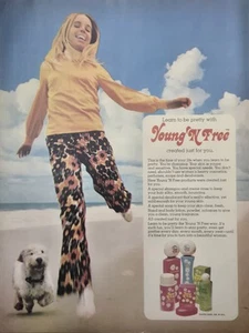 Young 'N Free Cabello Cuidado de la Piel Niña Playa Wheaton Terrier Anuncio Estampado Vintage 1970 - Imagen 1 de 4