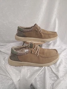 Hey Dude Suede Casual Shoe for Men, Size 8- tan paul nut - Picture 1 of 17