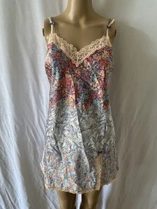 victorias secret multicolored floral vneck lace nightgown wt slit Sz M - Picture 1 of 4