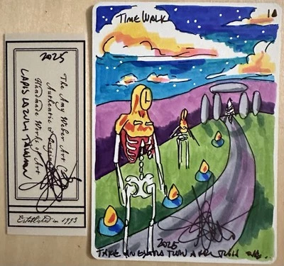 MTG ARTIST PROOF Spanish Lapislazuli Talisman Time Walk Art AP Sketch Amy WEBER - Bild 1 von 2